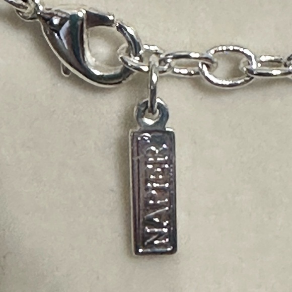 Napier CZ Necklace, With Stretchy CZ Wrist Bracelet & Vintage CZ Brooch-3 Pieces - Picture 3 of 14